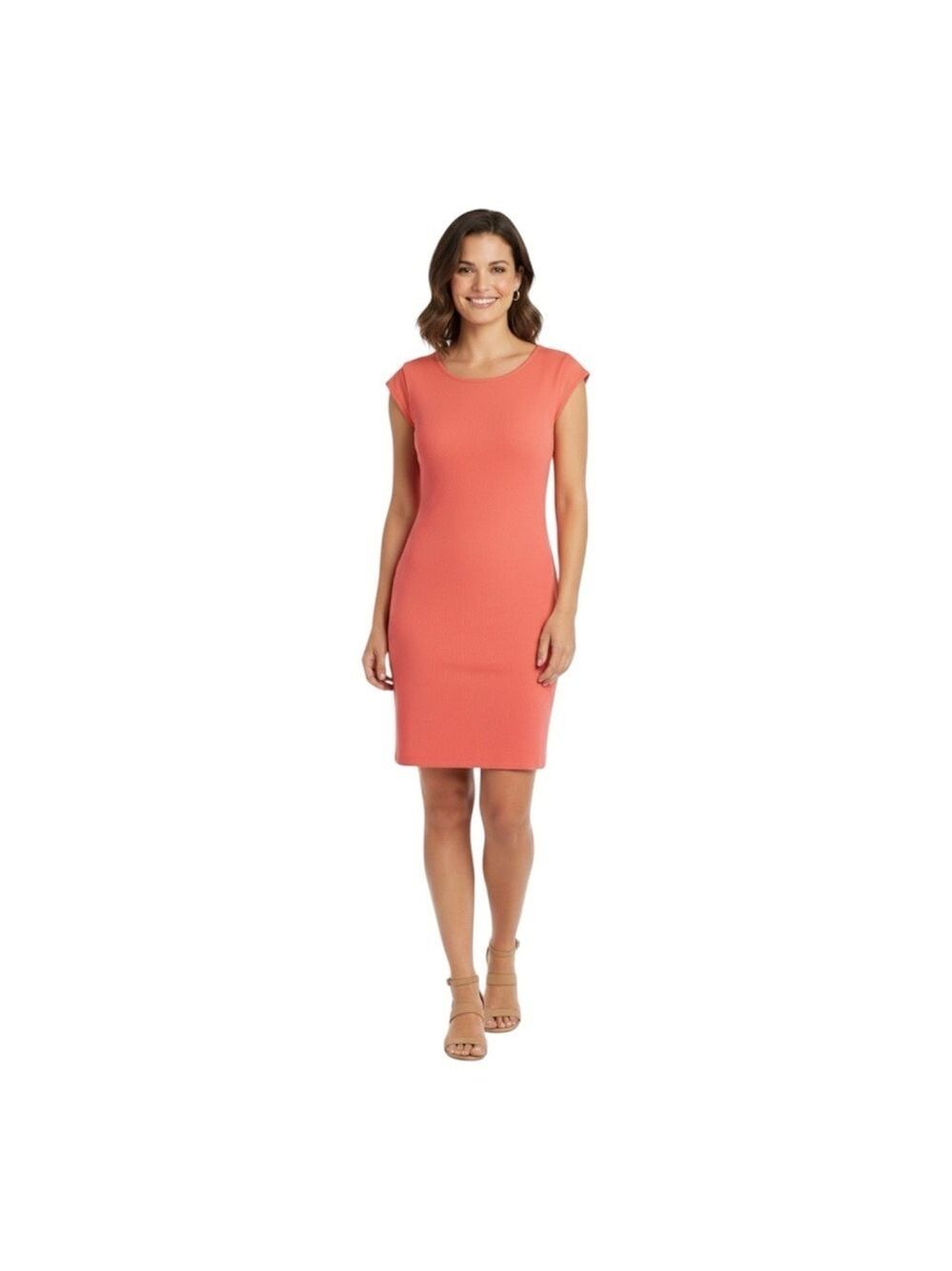 Nine West Size M Peach Color Sleeveless Dress